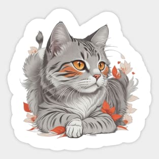 Elegant cat Sticker